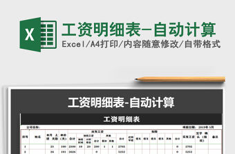 2022年工資明細(xì)表-自動計算免費下載