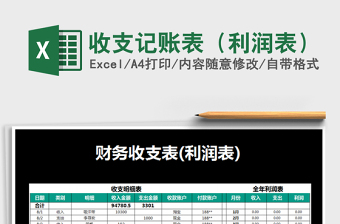 2022年個體戶的利潤表模板