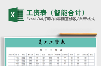 2022年工資表（智能合計(jì)）