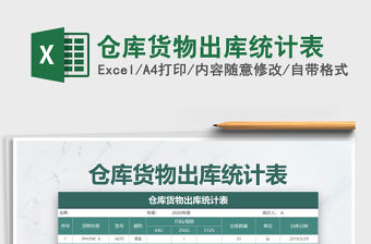2022年倉庫貨物出庫統計表免費下載