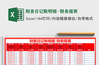 2021年財務日記賬明細-財務報表