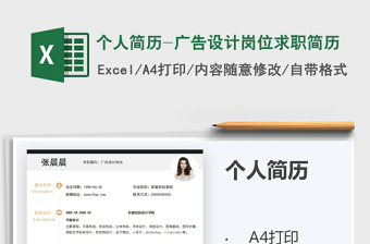 2021年個人簡歷-廣告設(shè)計崗位求職簡歷