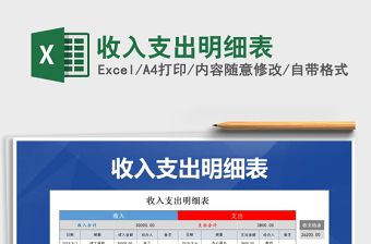 2021年收入支出明細(xì)表免費(fèi)下載