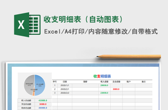 2021年收支明細(xì)表（自動圖表）