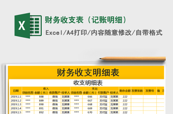 2021年財務(wù)收支表（記賬明細(xì)）
