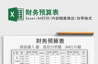 2021安全文明资金财务预算表免费下载