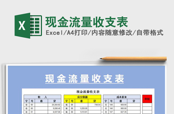 2021年現(xiàn)金流量收支表