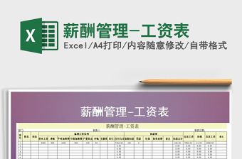 2021年薪酬管理-工資表免費下載