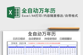 2021年全自動萬年歷