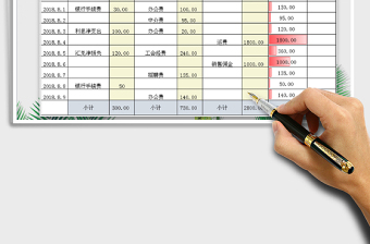 2021年日常费用统计表免费下载