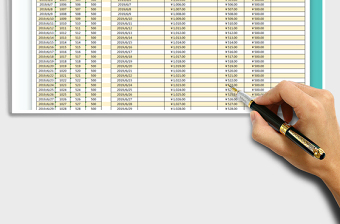2022年收支日記賬表-按日查詢明細(xì)