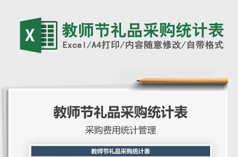 2021年教师节礼品采购统计表