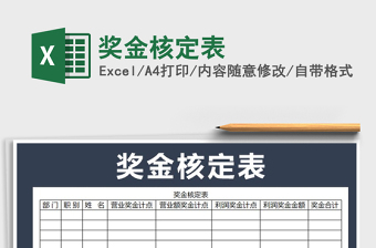 2021年獎金核定表免費下載