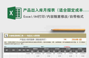 2022成品出入库表格