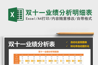 2021年雙十一業(yè)績(jī)分析明細(xì)表