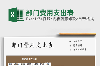 2021年部門(mén)費(fèi)用支出表