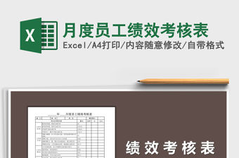 2021年月度員工績效考核表