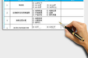 2021年燒烤店市場調查表