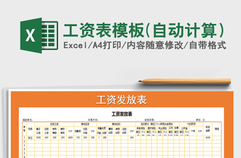 2021年工資表模板(自動(dòng)計(jì)算）免費(fèi)下載