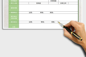 2021年生產(chǎn)異常報(bào)告單-生產(chǎn)管理表格