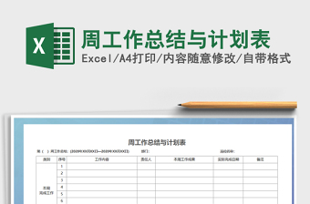 2022周工作总结与计划模板