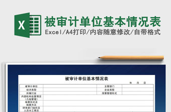 2022年被審計單位基本情況表免費下載