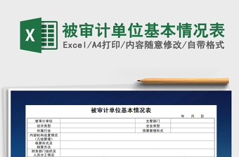 2022年被審計(jì)單位基本情況表免費(fèi)下載