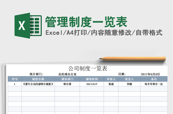 2021年管理制度一覽表免費(fèi)下載