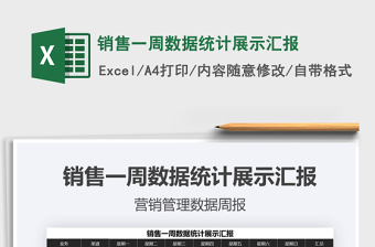 2021年銷售一周數(shù)據(jù)統(tǒng)計(jì)展示匯報(bào)