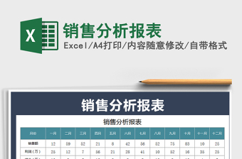 2021年銷售分析報表