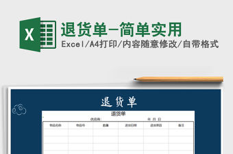 2022年退貨單-簡單實用免費下載