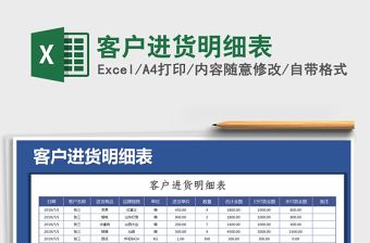 2021年客戶進(jìn)貨明細(xì)表