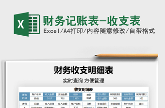 2021年財務(wù)記賬表-收支表