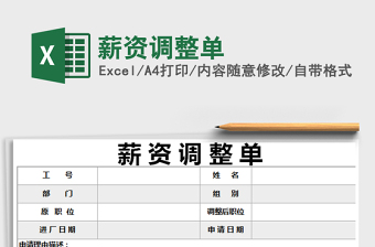 2021年薪資調(diào)整單