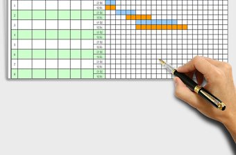 2022年生产项目进度控制图表（手动设置甘特图）免费下载