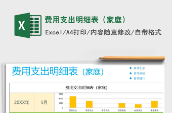2021年費(fèi)用支出明細(xì)表（家庭）