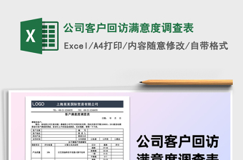 2021年公司客戶(hù)回訪(fǎng)滿(mǎn)意度調(diào)查表