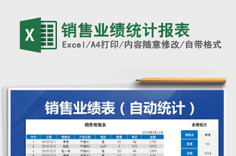 2021年銷售業績統計報表免費下載