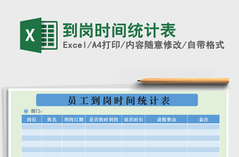 2022年到崗時(shí)間統(tǒng)計(jì)表免費(fèi)下載