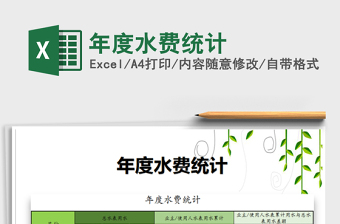 2021年年度水費(fèi)統(tǒng)計
