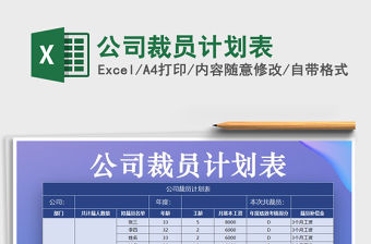 2021年公司裁員計劃表