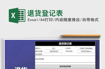 2021年退貨登記表