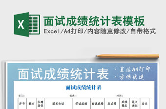 2021年面試成績統計表模板免費下載
