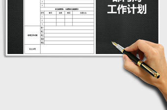 2022年部門周工作計劃免費下載