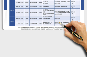 2021年新员工入职培训计划表