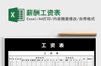 2021年薪酬工資表