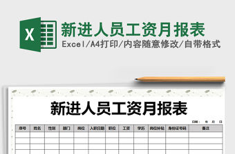 2021年新進人員工資月報表