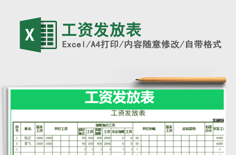 2022年工資發(fā)放表