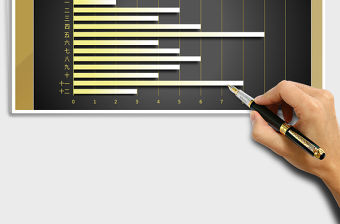 2021年條形圖立體圖表 商務黑金圖表模板免費下載