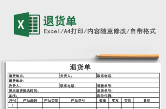 2021年退貨單